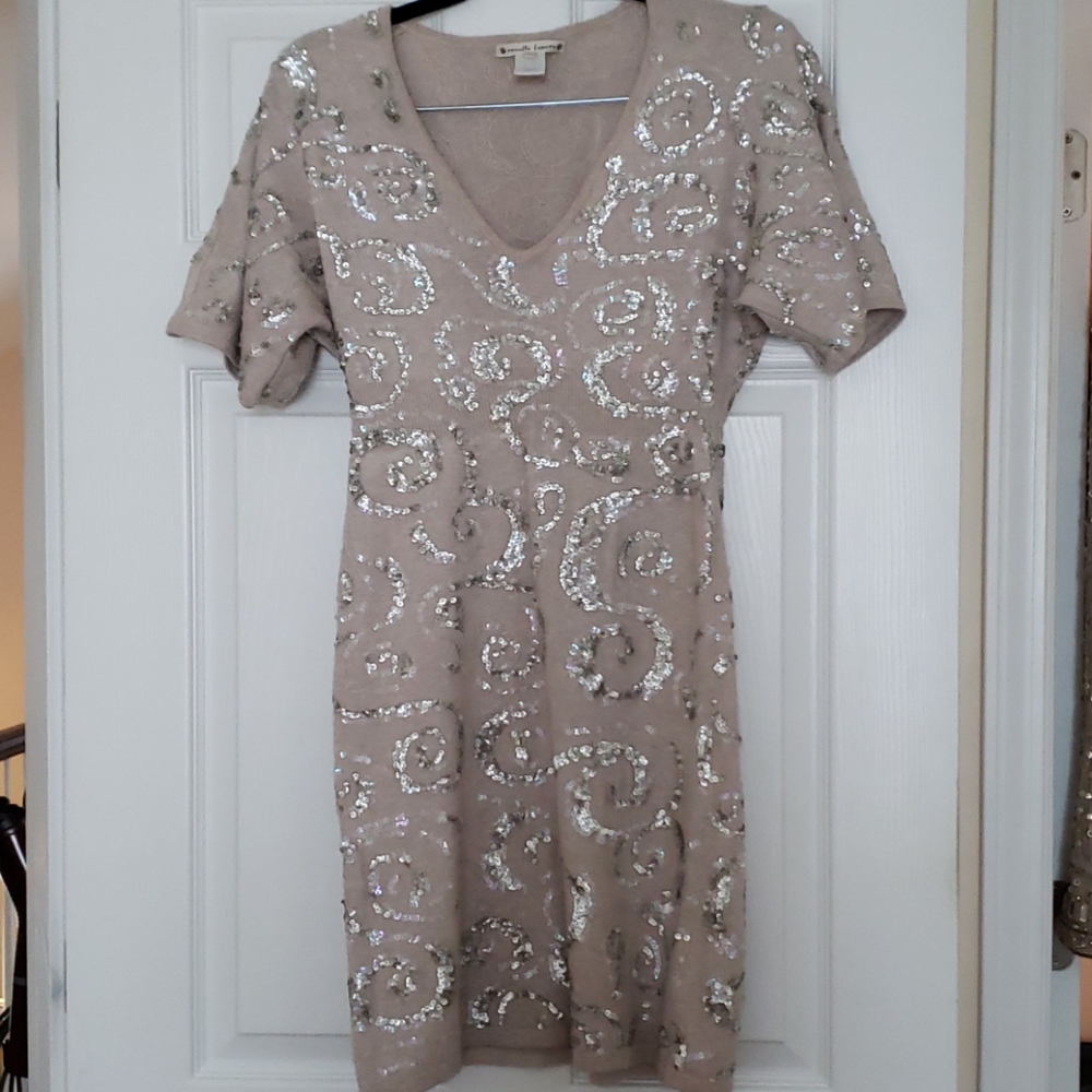 Nanette Lepore Sequined Cocktail Sweaterdress